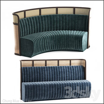 餐厅休闲场所半圆形沙发素材之家精选3D模型