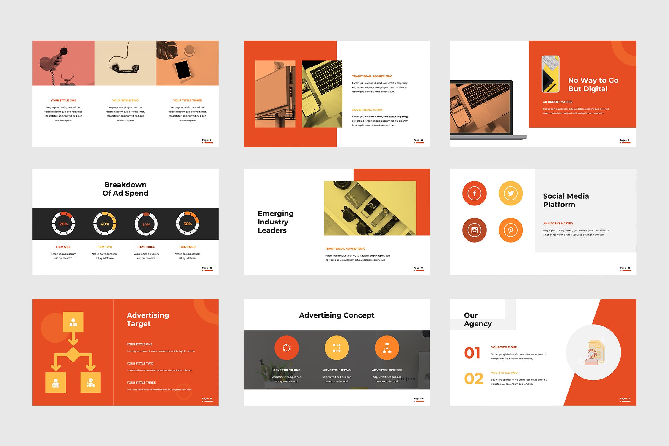 广告业务&市场营销主题业务介绍/工作报告素材库精选PPT模板 Adversite – Powerpoint Presentation插图(2)