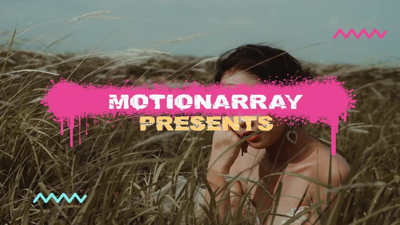 现代酷炫活力的幻灯片开场白素材库精选AE模板