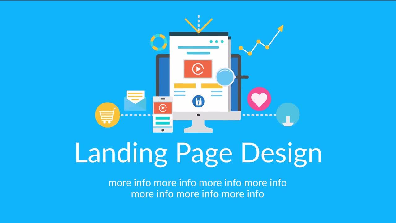 简洁明亮精美Web设计概念图标素材库精选AE模板