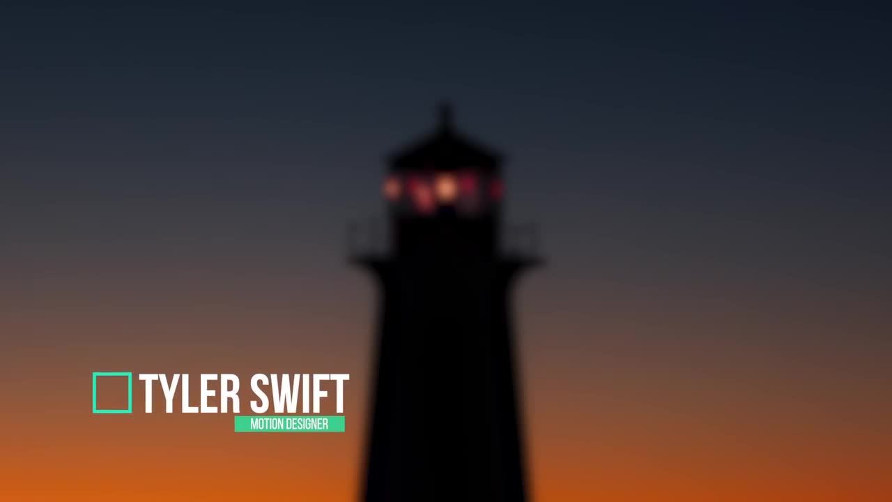 简单干净的现代下三分之一pr标题模板