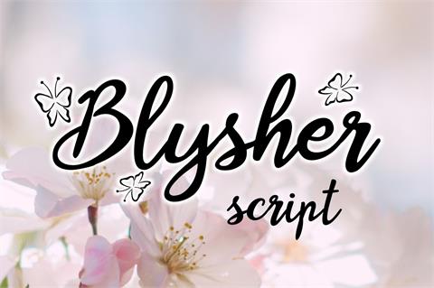 Blysher font素材之家精选英文字体