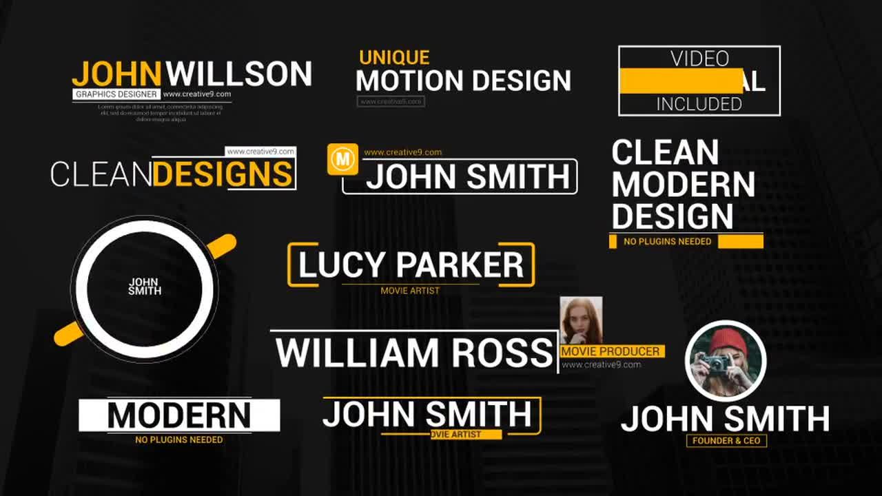 干净优雅的低三分之二效果素材库精选AE模板