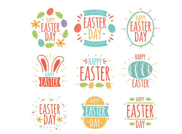 一套复活节纪念章 Set of easter day badges