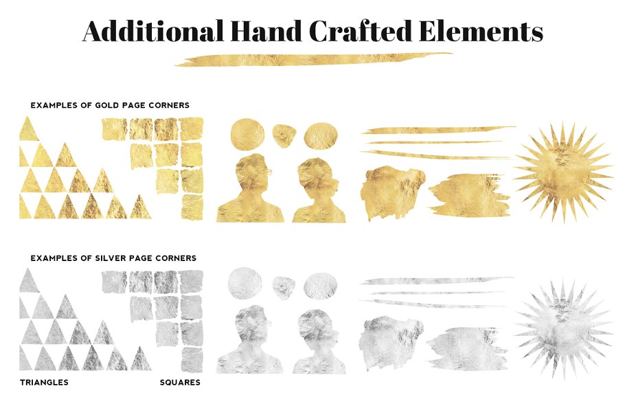 闪耀金箔排版风格PPT幻灯片模板 Sparkle Gold Foil PPT Templates插图(4)