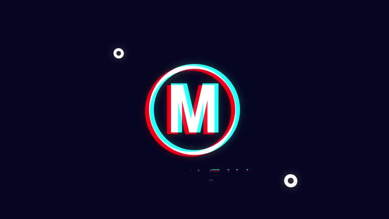 动态的眩光和扭曲噪音效果毛刺图标