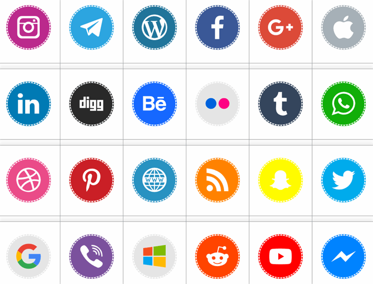 Icons Social Media 11 font插图