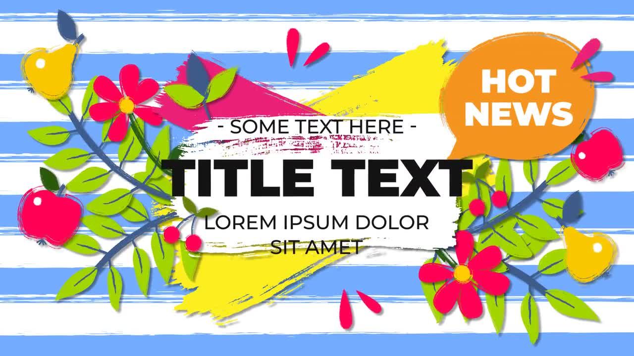 热带夏季标题动画素材库精选AE模板