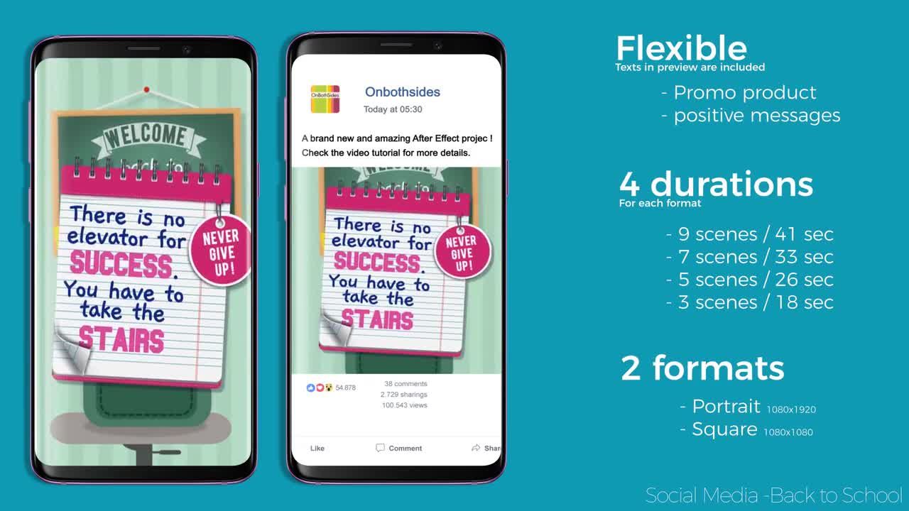 社交媒体返校动画宣传素材库精选AE模板
