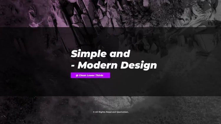 干净且动态制作的现代下三分之一ae模板