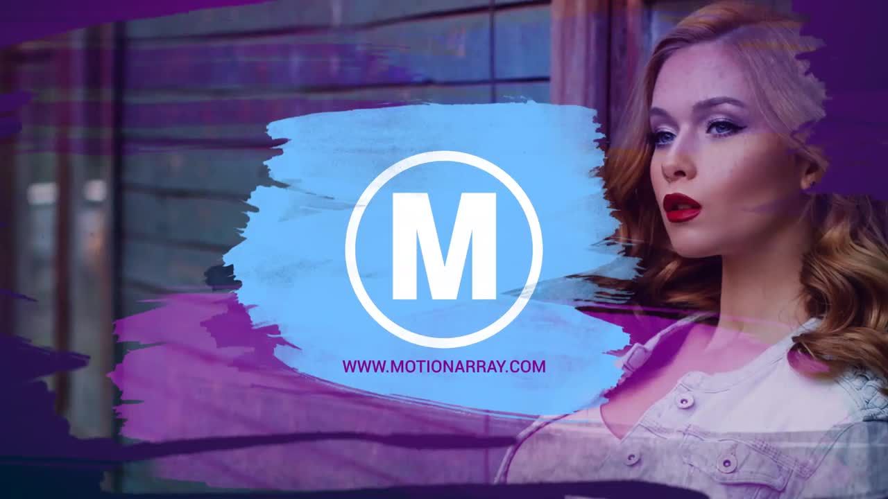 徽标媒体画笔简介素材库精选AE模板