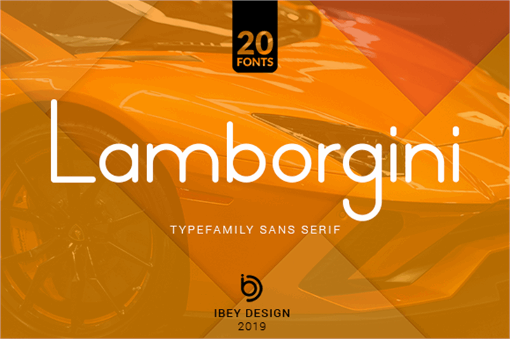 Lamborgini font插图