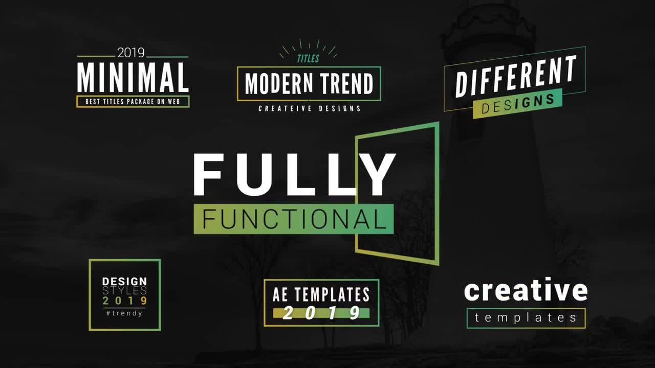 7个色彩渐变框特效文字标题框素材库精选AE模板