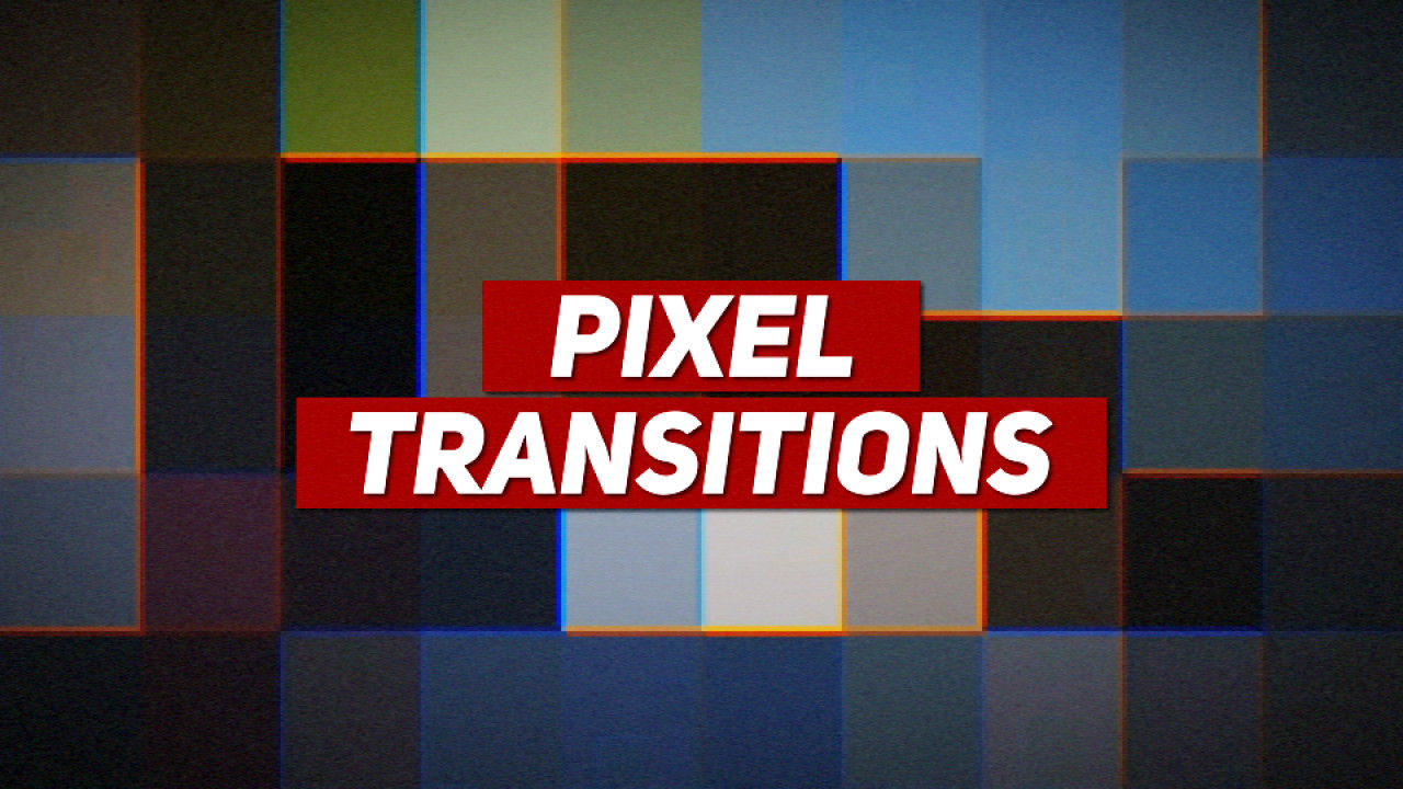 34个设计精巧像素效果的时尚过渡素材库推荐PR模板