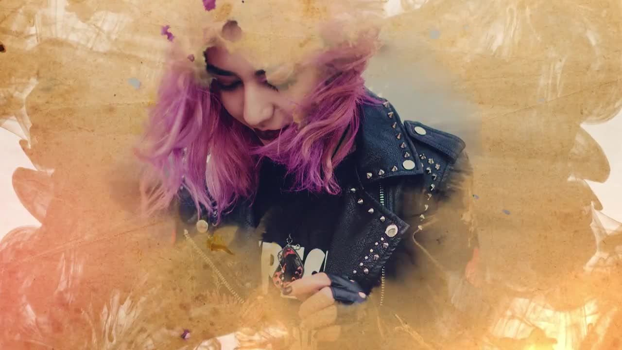 艺术性墨水幻灯片动画素材库精选PR模板