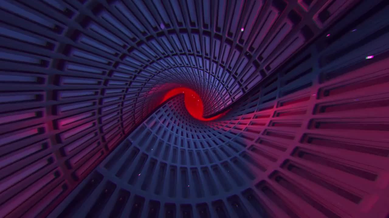 宇宙隧道徽标简介素材库精选AE模板