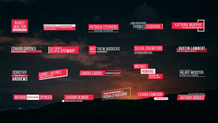 流畅简约文字素材库精选AE模板