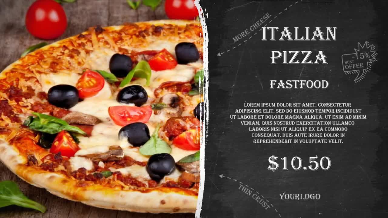 美味菜肴图文展示幻灯片素材库精选AE模板