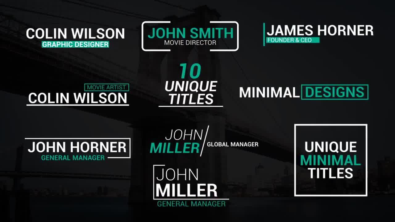 10个独特的下三分之一商业广告全屏标题素材库精选AE模板