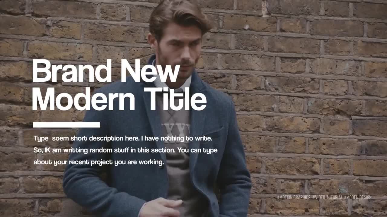 20个独特创意时尚全屏标题动画素材库精选AE模板