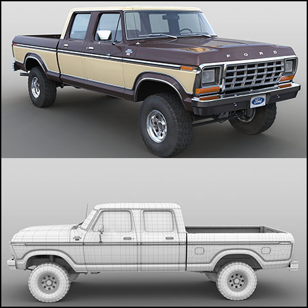 1978年福特F-250 Crewcab汽车素材之家精选3D模型