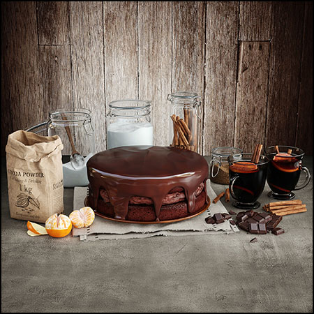 巧克力蛋糕素材之家精选3D模型