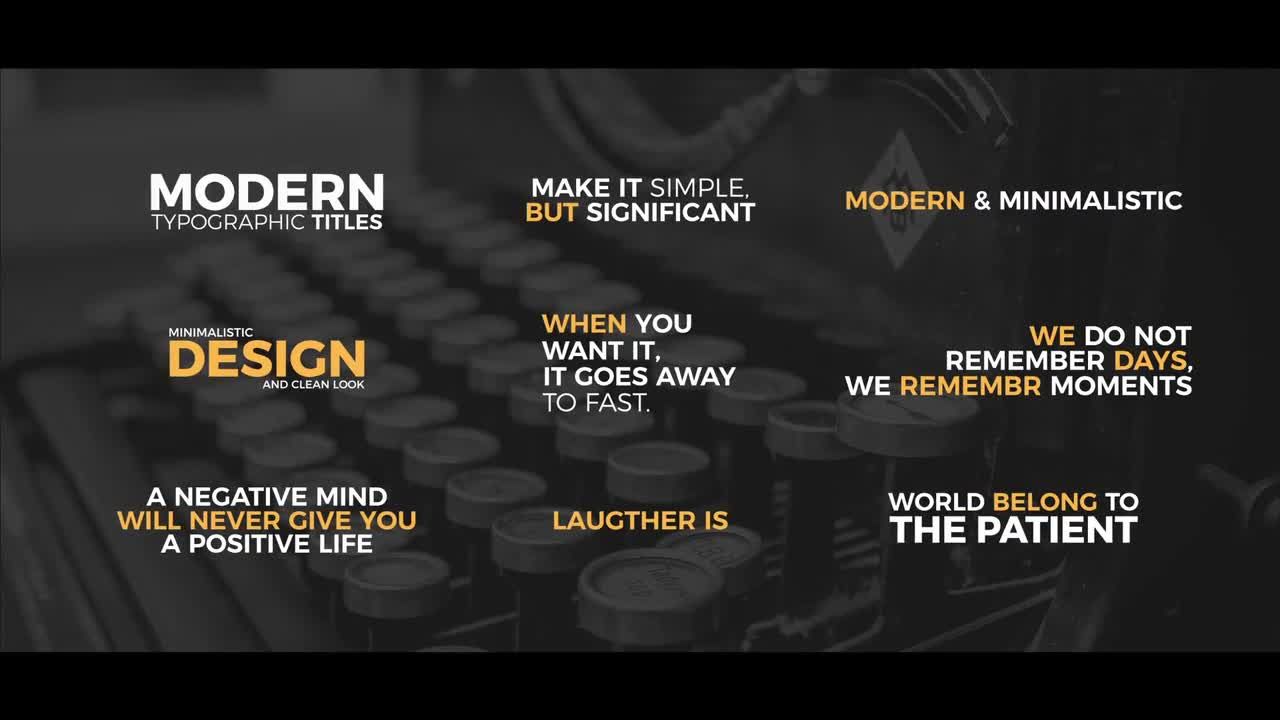 9个独特的动态排版标题素材库推荐PR模板