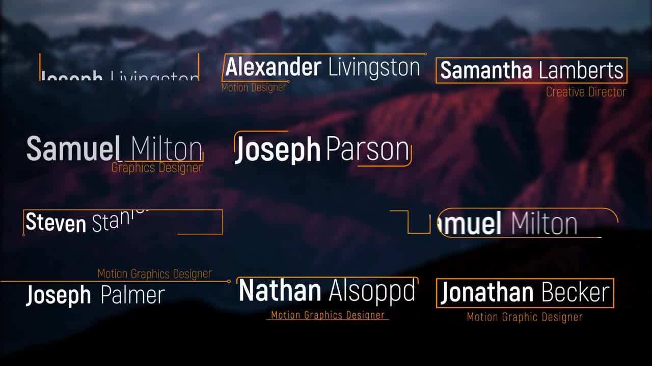 简洁线条字幕框素材库精选AE模板