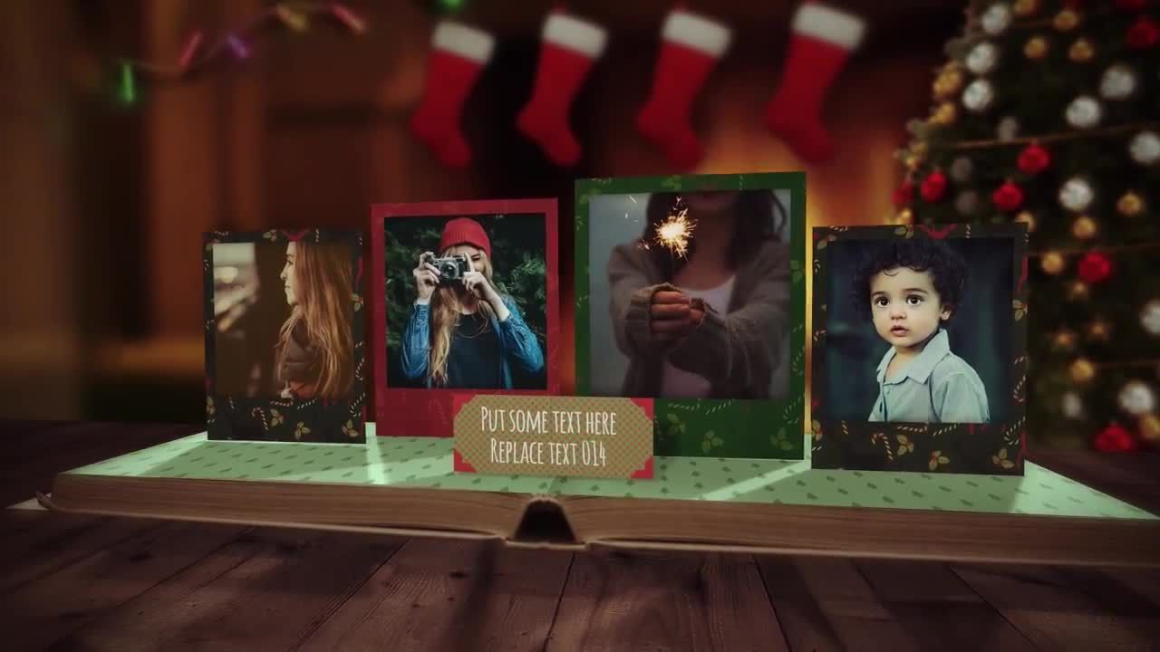 时尚精美创意的圣诞弹出书素材库精选AE模板