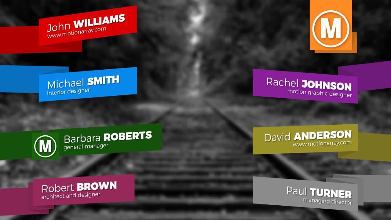 8个色彩丰富富有创意的全屏标题素材库精选AE模板