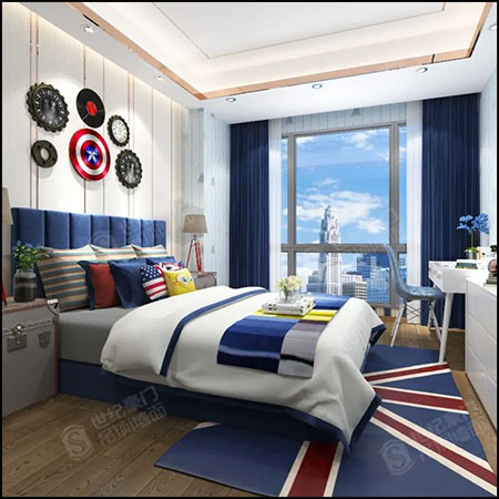 现代男孩儿童房卧室场景素材之家精选3D模型
