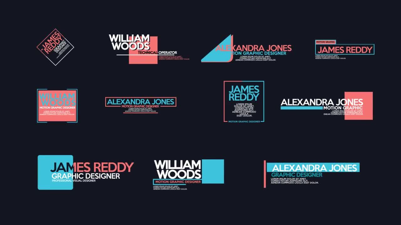 现代化的企业标题素材库精选AE模板