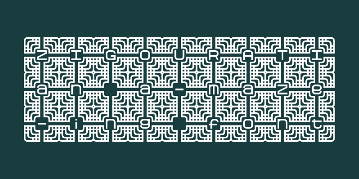 Zigourati font插图