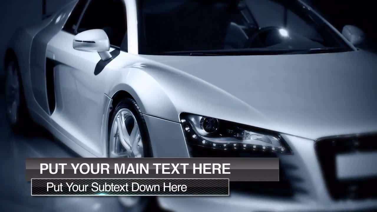 令人敬畏的汽车兰博基尼下三分之一标题素材库精选AE模板