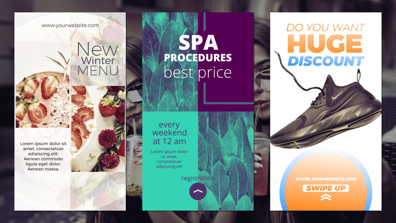 12个独特梦幻现代动态Instagram动画素材库精选pr模板