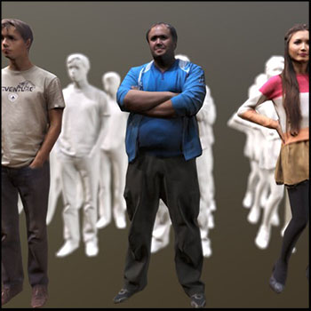 低多边形人物FBX格式素材之家精选3D模型