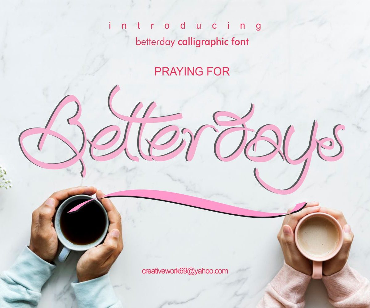 Betterday Calligraphic Font素材之家精选英文字体