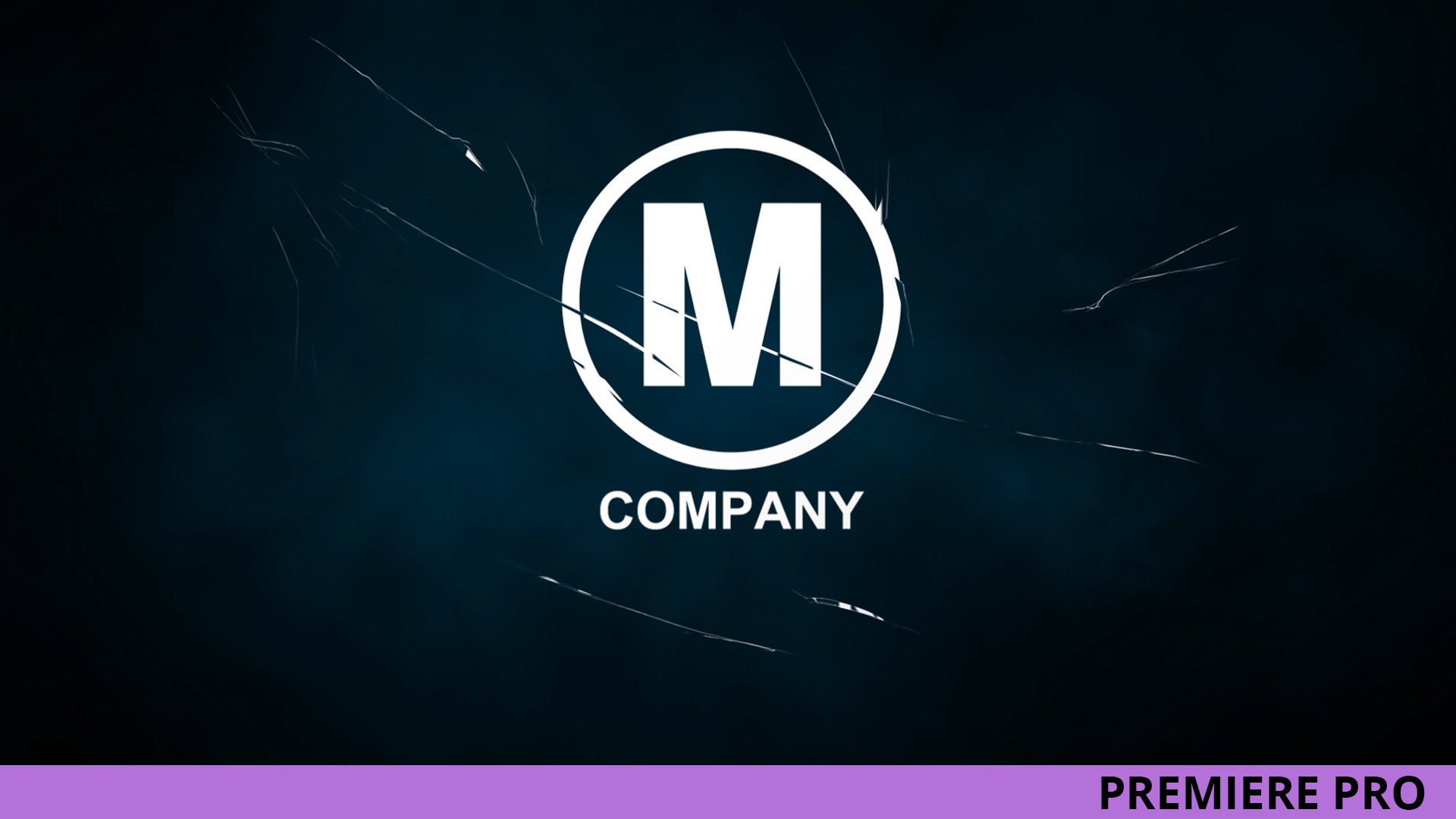 破碎玻璃质感动画LOGO展示素材库推荐PR模板