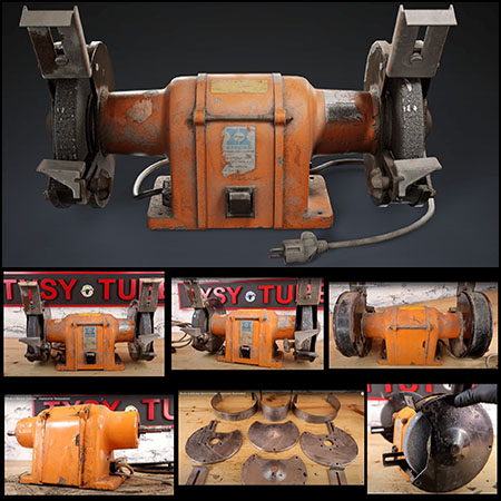 旧的砂轮机素材之家精选3D模型