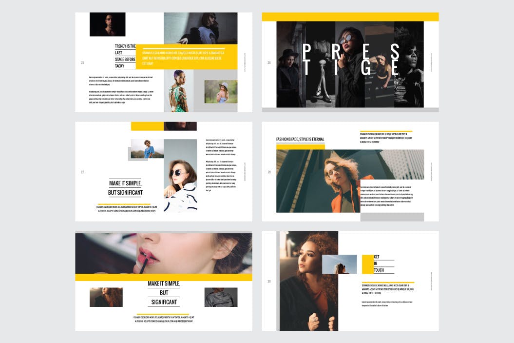 时尚行业适用多用途PPT幻灯片设计模板v126 PRESTIGE  – Multipurpose Powerpoint  V126插图(5)