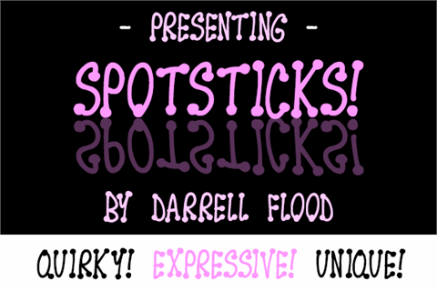 Spotsticks font素材之家精选英文字体