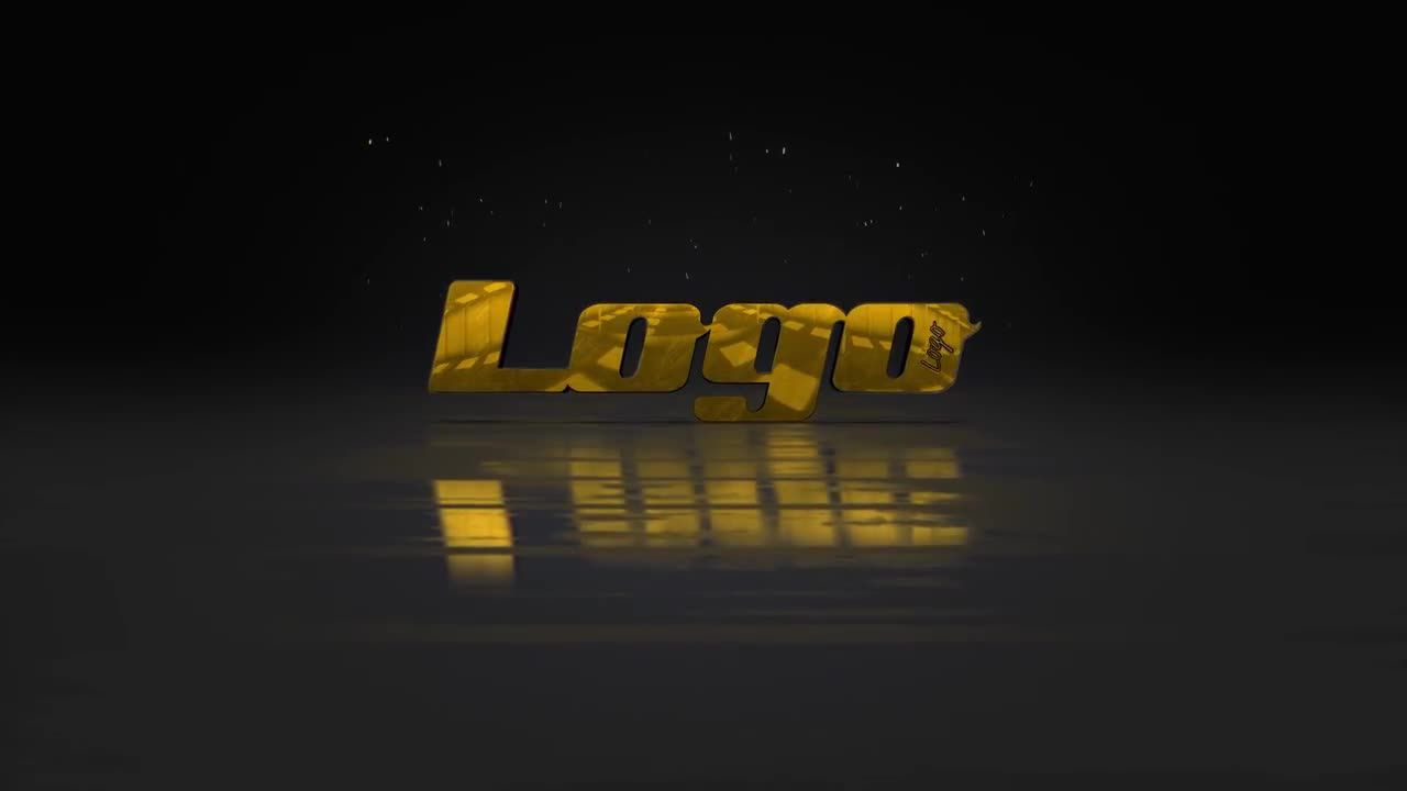 黑暗效果AElogo展示模板