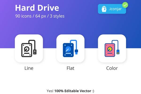 素材库下午茶：电脑计算机硬件图标矢量图标下载[Ai]