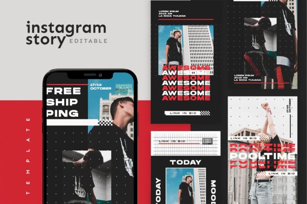 潮流文化主题Instagram社交推广设计素材 Instagram Story Template