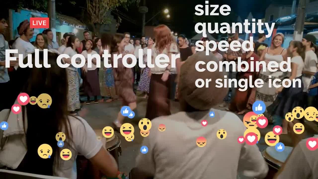 动态动画叠加工具包素材库精选AE模板Live Reactions Maker