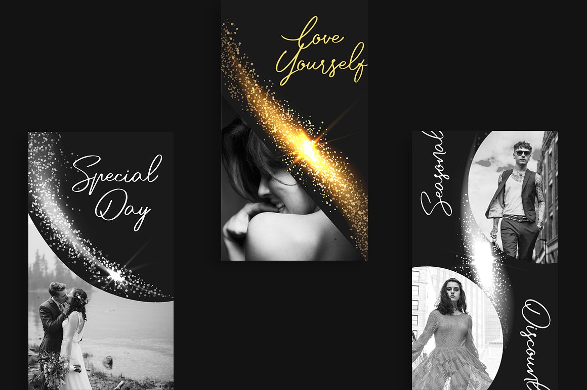 高端时尚黑色系列的Instagram故事模板素材库精选 Magic – Instagram Stories [psd,jpg,ttf]插图(7)