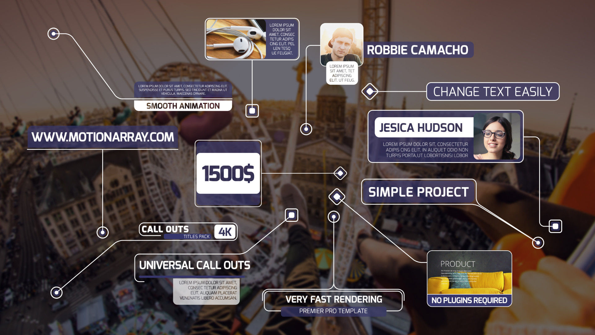 标注标题4k动画素材库推荐PR模板