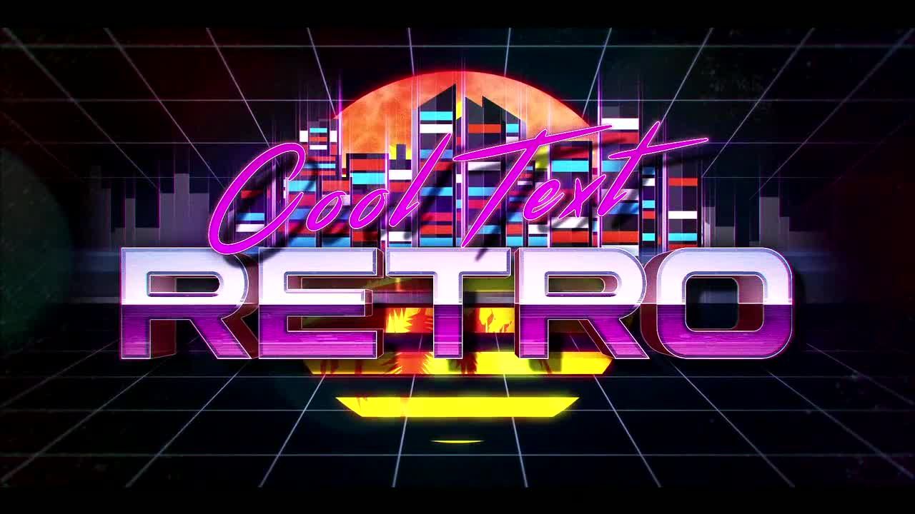 80年代复古标题片头展示素材库精选AE模板