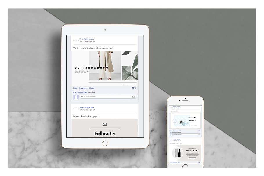 时尚服饰社交媒体贴图模板素材库精选 Fashion Social Media Pack • Nanna插图(6)