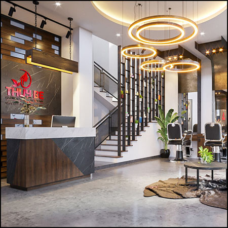 沙龙理发店室内场景素材之家精选3D模型